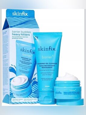 Skinfix Barrier Buddies Heavy Hitters, oil cleanser and triple lipid cream, NEW